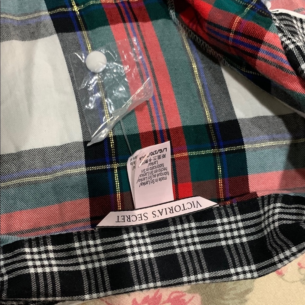NWT Victorias Secret Plaid Button-Up Romper - Picture 3 of 5